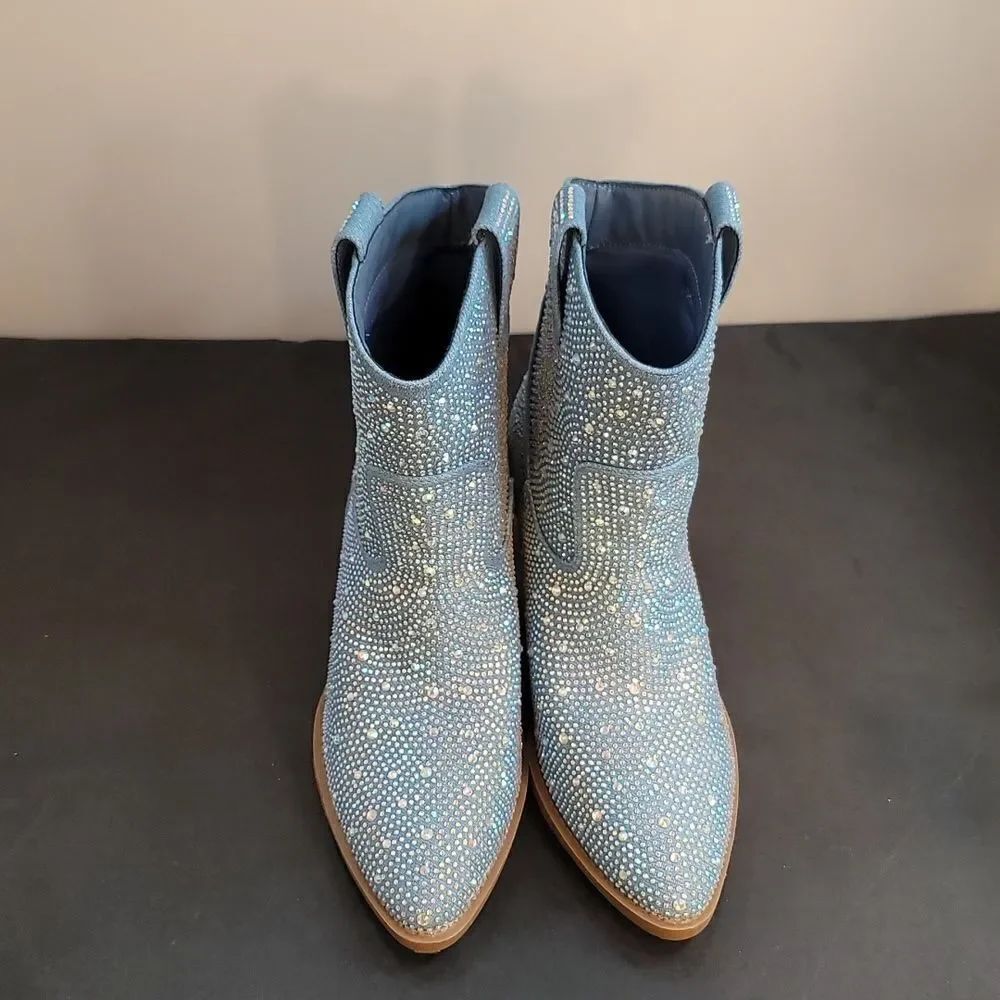 BRAND NEW FOREVER RIVER RHINESTONE WESTERN BOOTIES - Picture 2 of 15